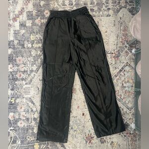 abercrombie & fitch leather pull on trousers